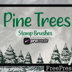 pine tree brush stamp procreate fz7wjdy