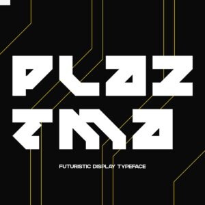 plaztma futuristic display typeface by julpik (personal & commercial use) (2)