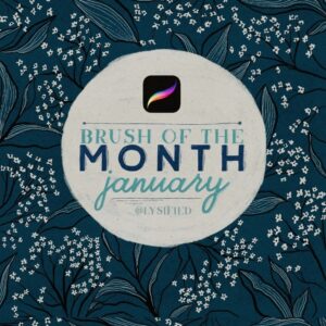 procreate brush of the month waterflood (from solaris update) by lysified