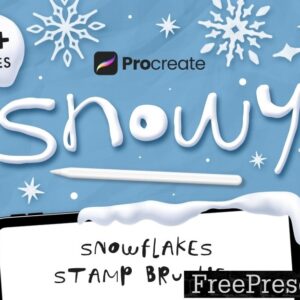 snowy procreate stamp brushes 8m8m8cq