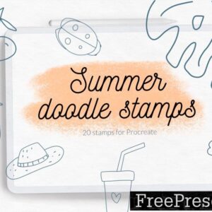 summer doodle procreate stamps 6svwjun