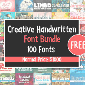 creative handwritten fonts bundle