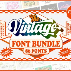 the vintage font bundle