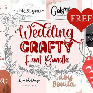 wedding & crafty font bundle
