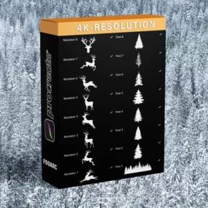 procreate christmas trees and reindeers by fooarc